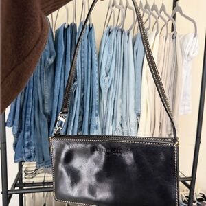 Kenneth Cole Glossy Black Shoulder Bag